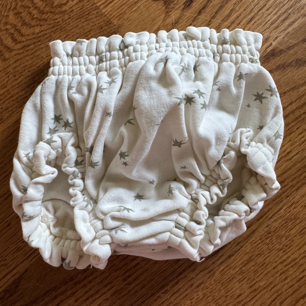 Starry White Baby Bloomers